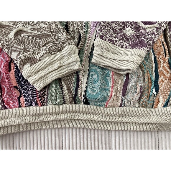 COOGI Australia Men’s Sweater M Multicolor Pastel Cable Knit Cosby Style Casual - Picture 4 of 8